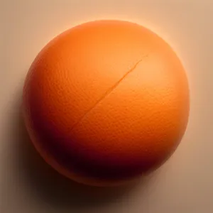 Round Orange Egg Ball with Stitch Detail