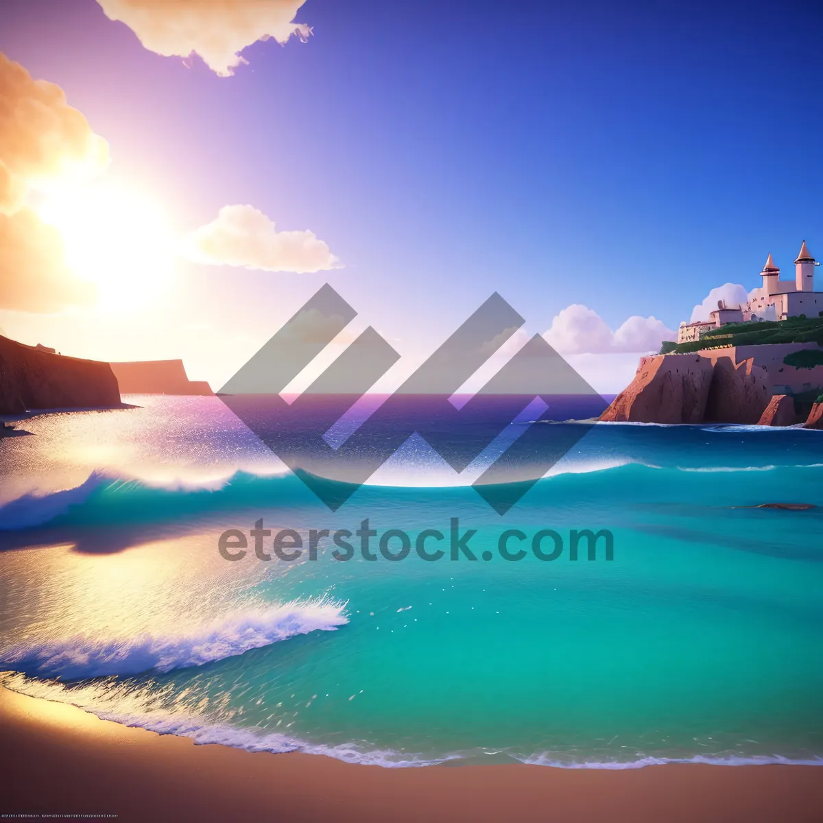 Picture of Serenity by the Sea: The Perfect Sunset Paradise