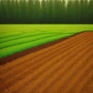 Vibrant Summer Landscape with Wheat Field and Clear Blue Sky