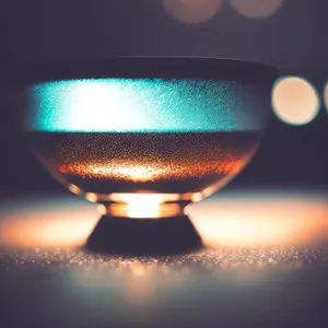 Reflective Red Wine Glass in Cup