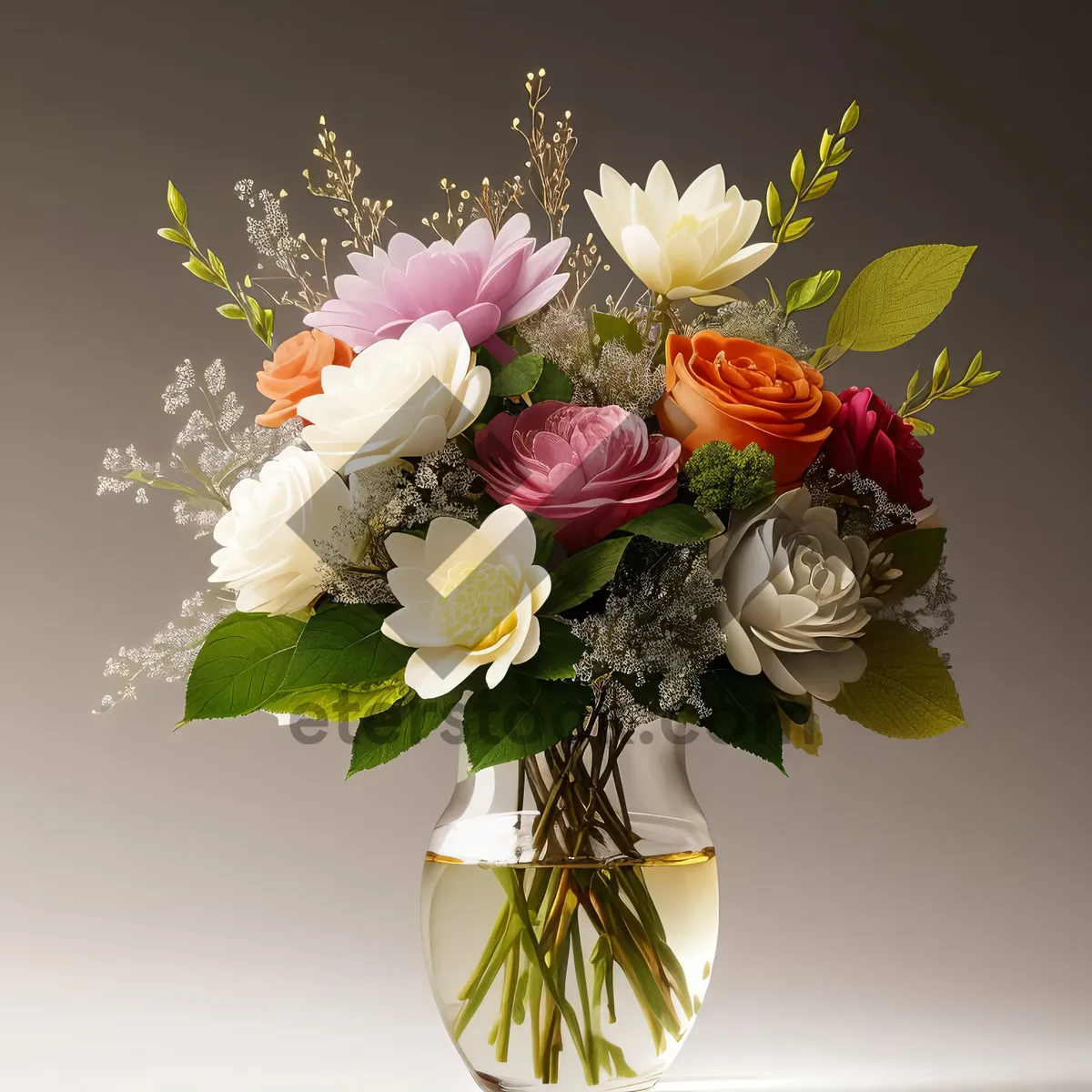 Picture of Pink Floral Bouquet in a Decorative Vase