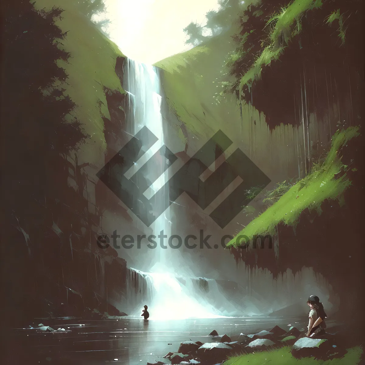 Picture of Glistening Waters: Aquatic Landscape with Light