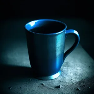 Hot Morning Coffee in Ceramic Mug