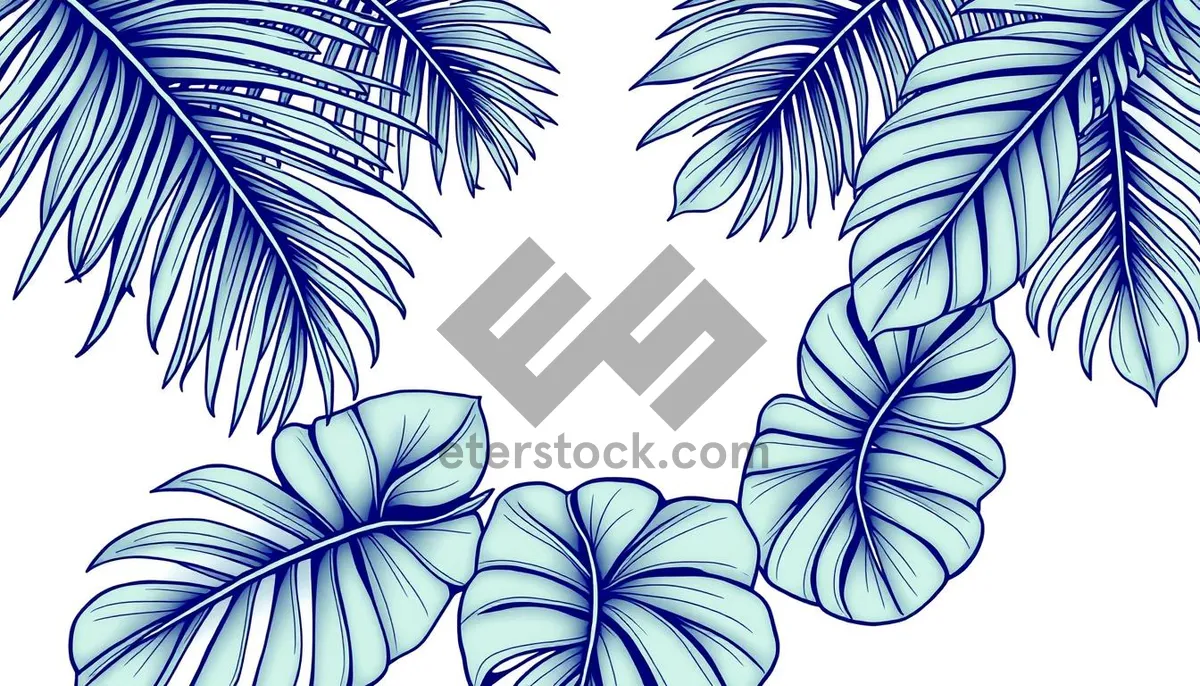 Picture of Floral pattern with decorative swirls and leaf elements.