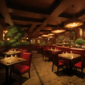 Modern Luxury Dining Room Interior Design with Wooden Chairs