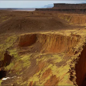 Scenic Mountain Valley in National Park