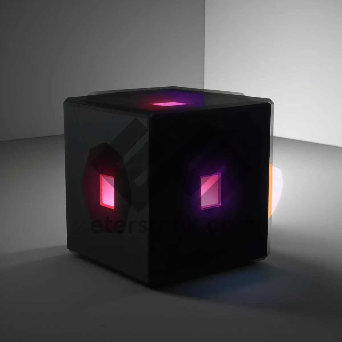 Picture of 3D LED digital clock icon design symbol