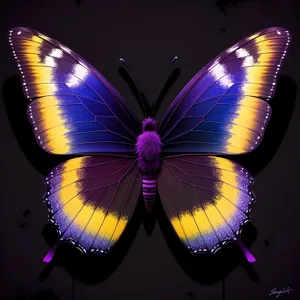 Vibrant Butterfly Wing in Graphic Design