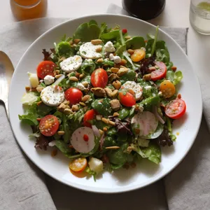 Healthy Gourmet Vegetable Salad with Grilled Chicken