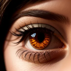 Beautiful Closeup of Eye with Mascara-Coated Eyelashes