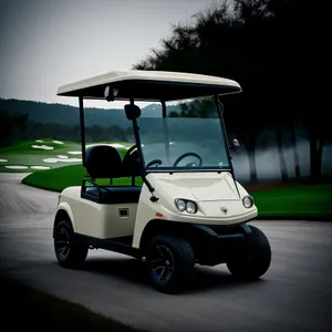 Golf Cart on Grass