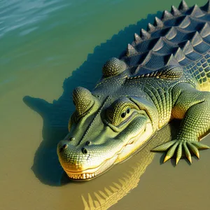 Exotic Ocean Wildlife: Common Iguana and Turtle