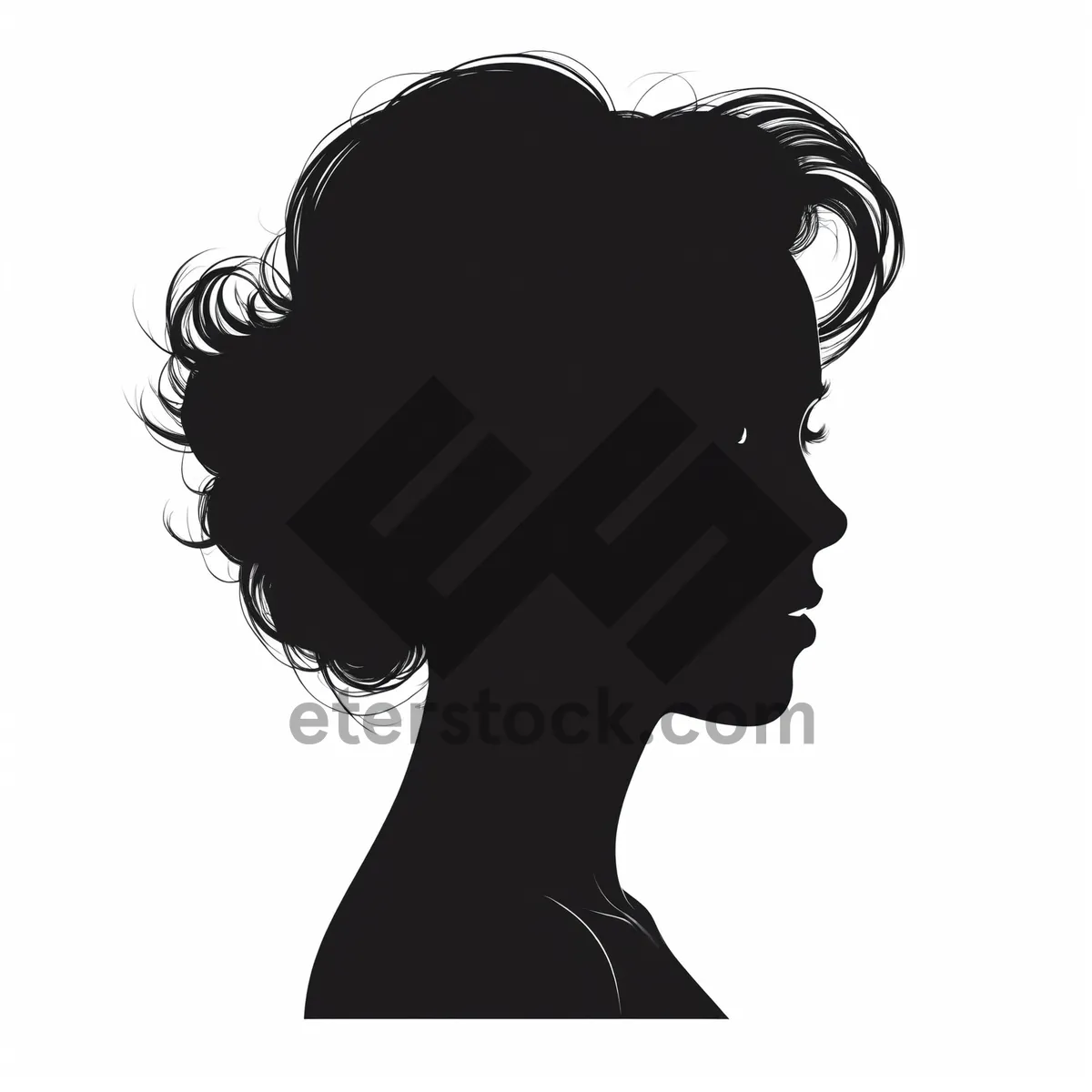 Picture of Black Afro Art Silhouette Design