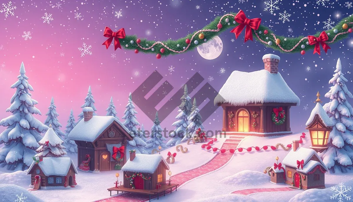 Picture of Snowman and Reindeer Festive Holiday Card Design