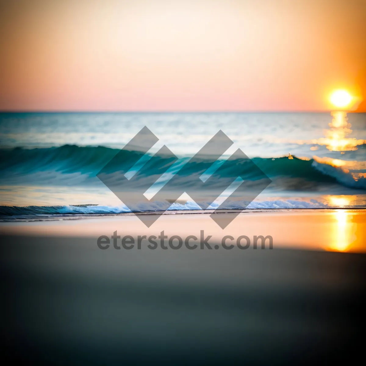 Picture of Exquisite Sunset Reflection on Tropical Beach