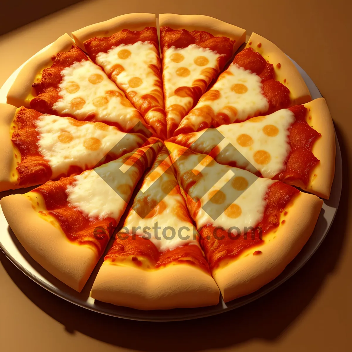 Picture of Delicious Gourmet Pizza with Fresh Ingredients