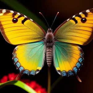 Colorful Monarch Butterfly On Orange Flower