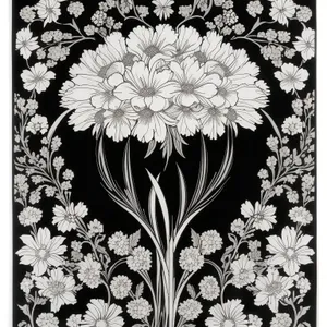 Floral Retro Damask Wallpaper: Vintage Elegance with Ornate Curves