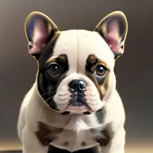 Irresistibly Cute Wrinkled Bulldog Puppy