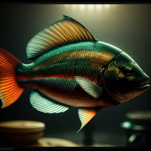 Vibrant Tropical Fish Swimming in Colorful Aquarium