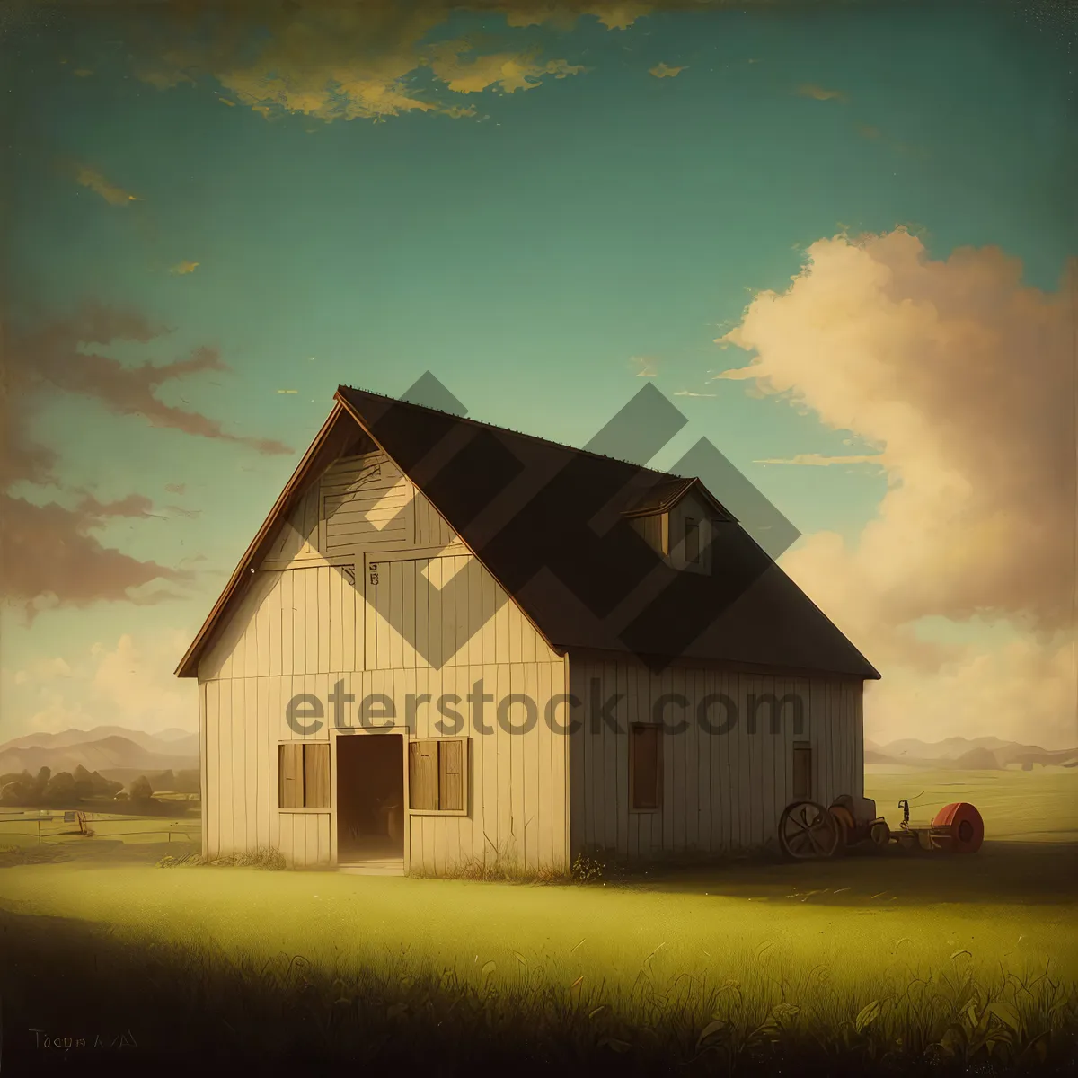 Picture of Charming Old Barn in Rural Country Setting