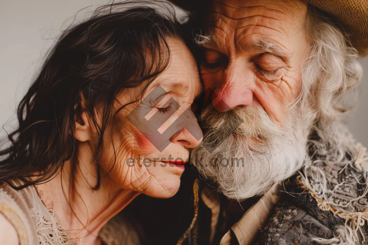 Picture of Happy Senior Couple Smiling Together in Love