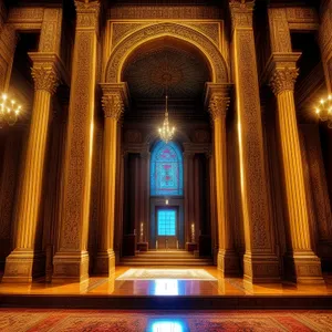 Historic Cathedral Interior with Vaulted Ceiling