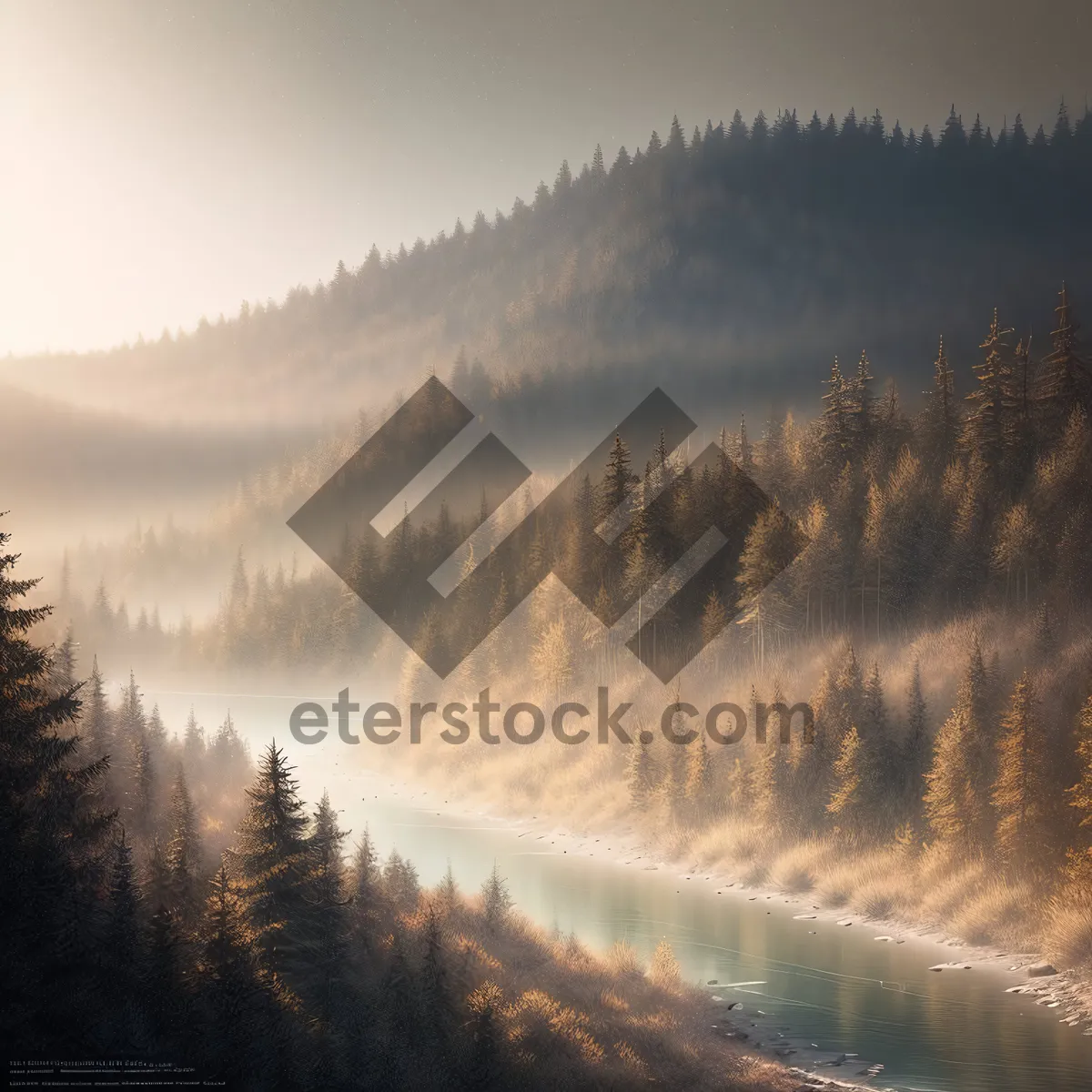 Picture of Winter Wonderland: Majestic Snow-Covered Forest Landscape