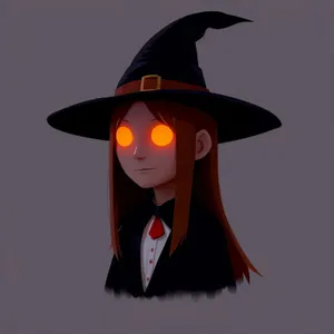 Sorcerer's Graduation Cap Silhouette - Cartoon Pirate Hat
