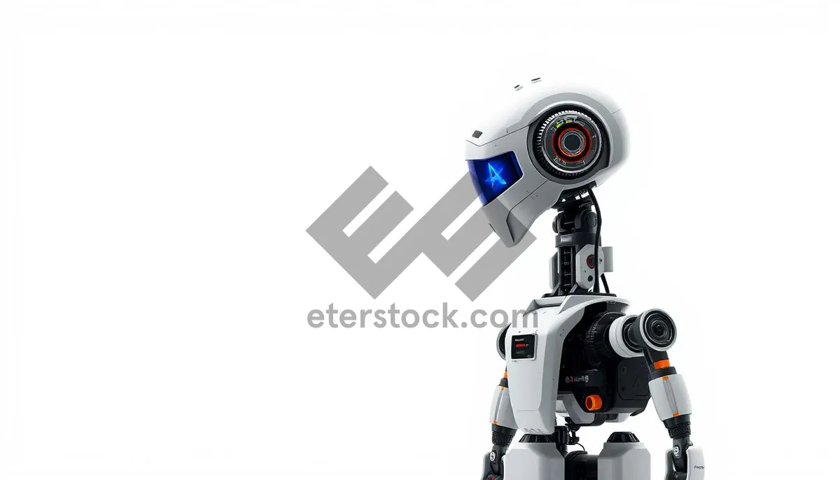 Picture of Man with 3D camera robot technology equipment