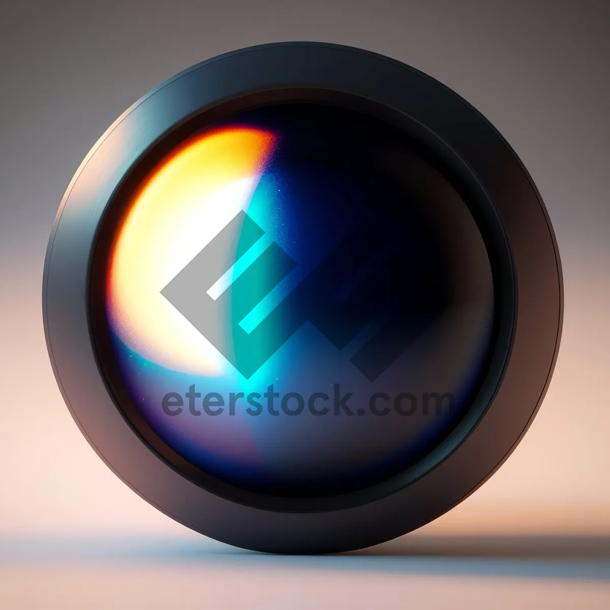 Picture of Shiny Yellow Glass Button Set with Reflection