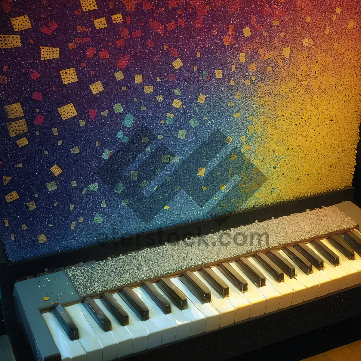 Picture of Musical Keyboard: Melodic Harmony in Black