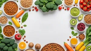 Healthy Fruit and Vegetable Collection in Frame