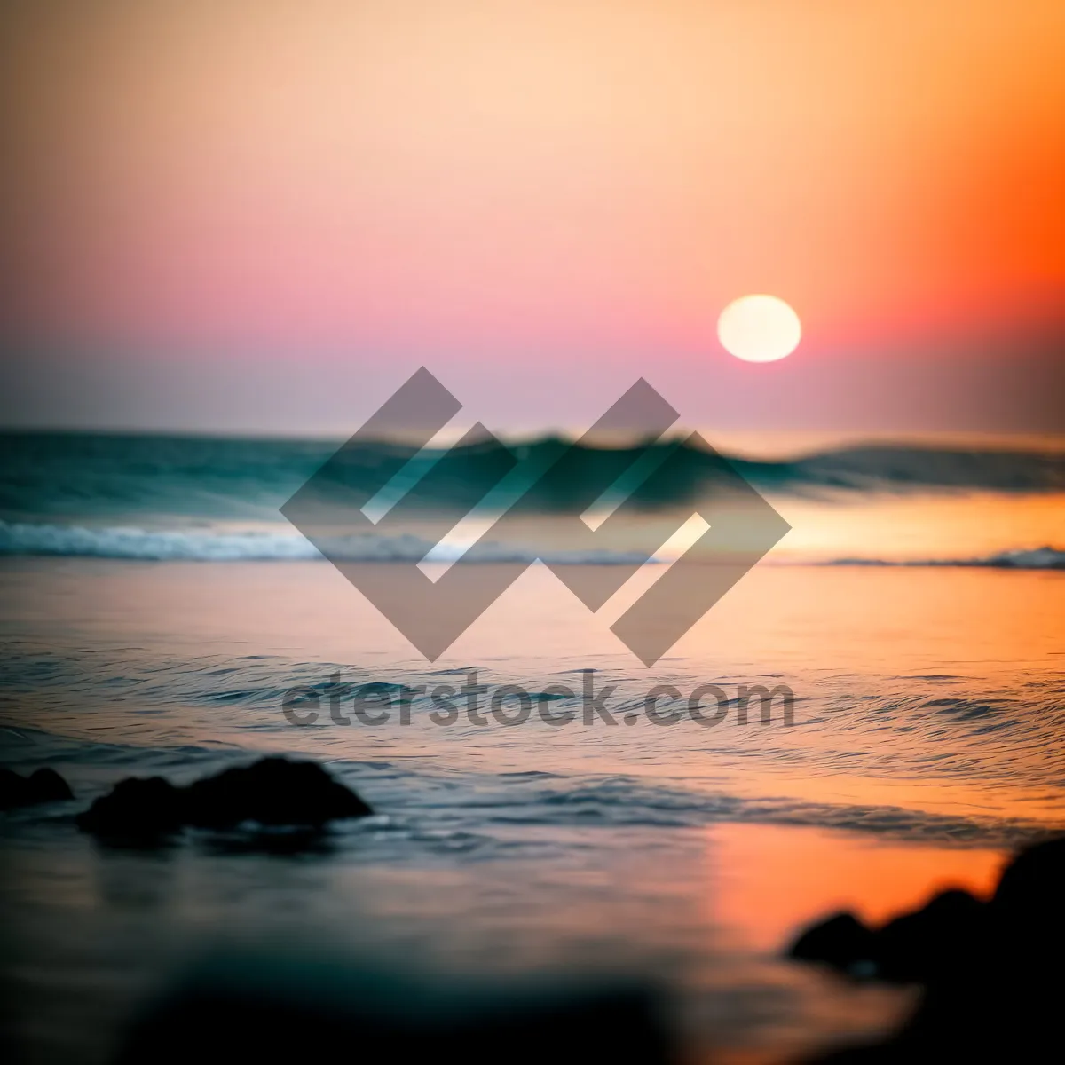 Picture of Serene Sunset Over the Ocean