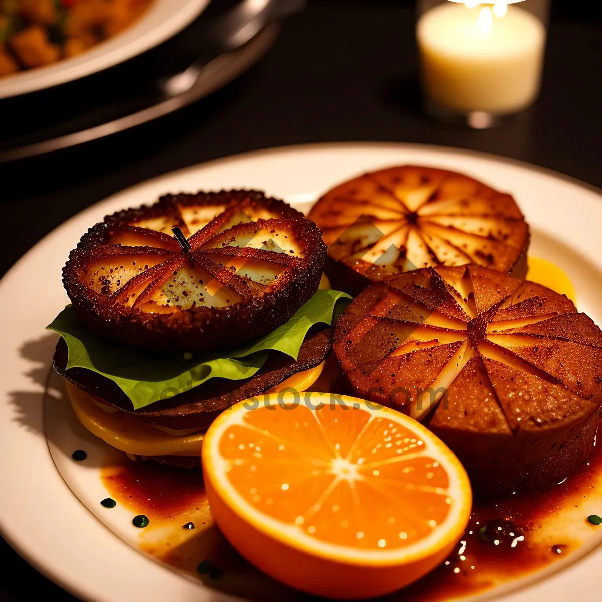 Picture of Exquisite Citrus Infusion: Zesty Plate of Freshness