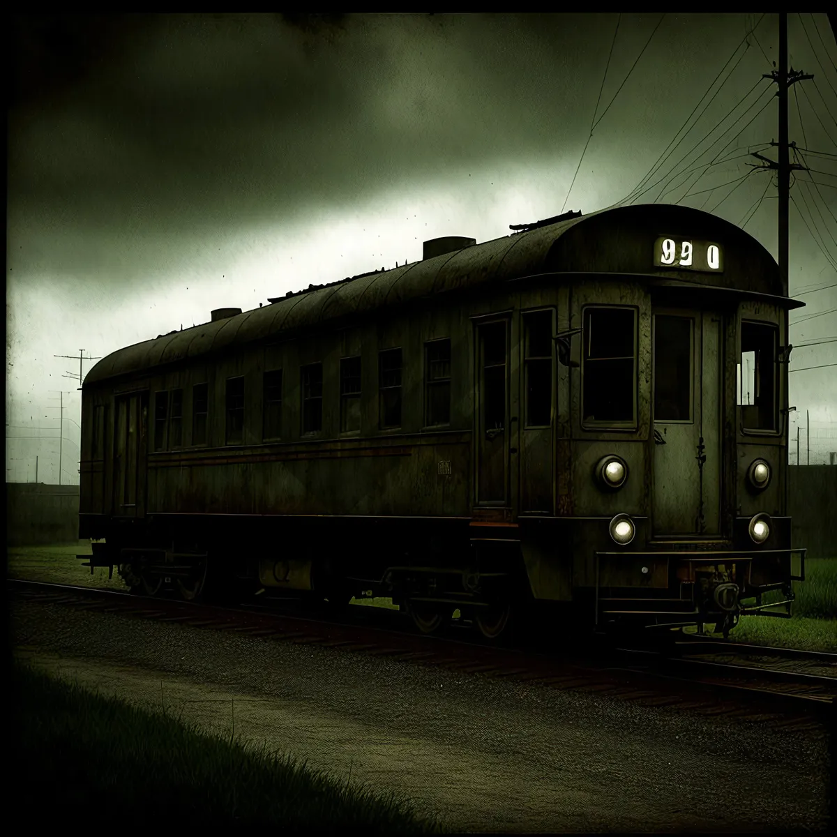 Picture of Vintage locomotive at railway station