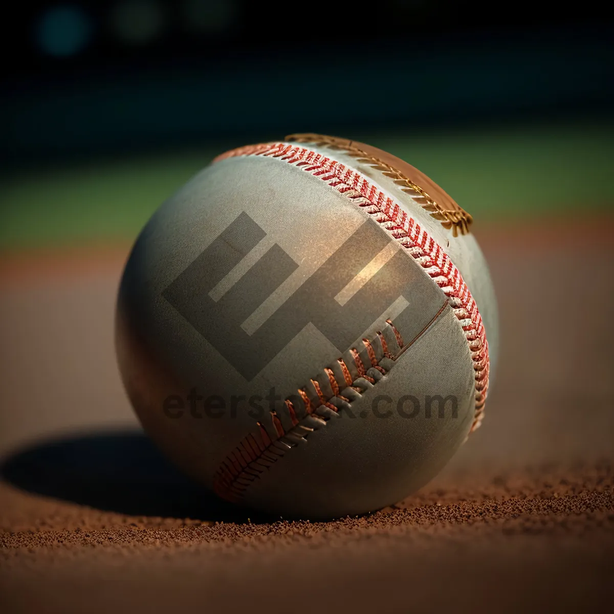 Picture of Baseball Equipment on Green Grass Field