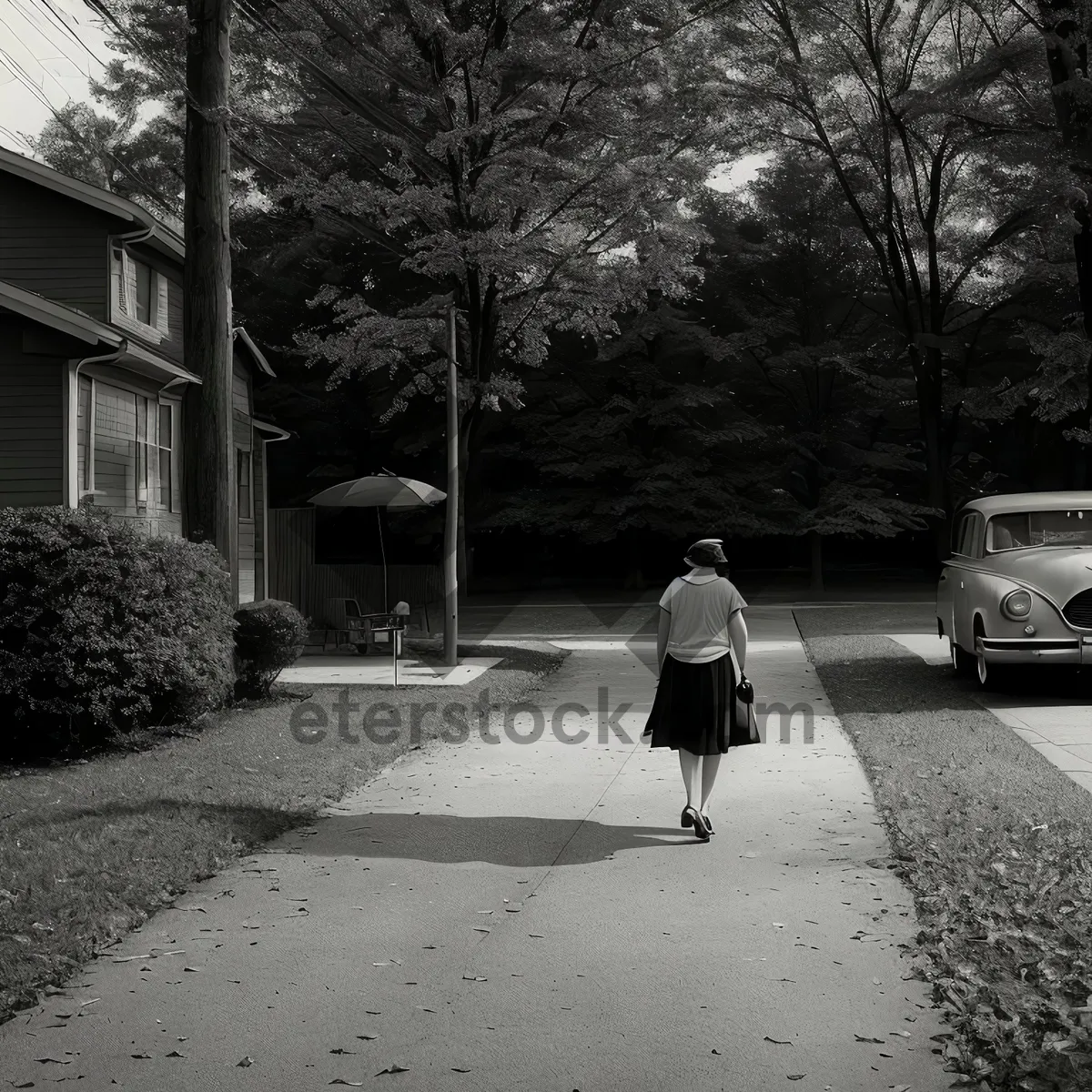 Picture of Scenic Park Road with Tree-lined Sidewalk