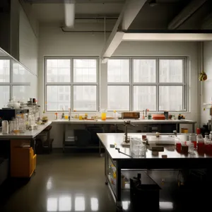 Modern Restaurant Interior Design with Wooden Furniture and Lamp