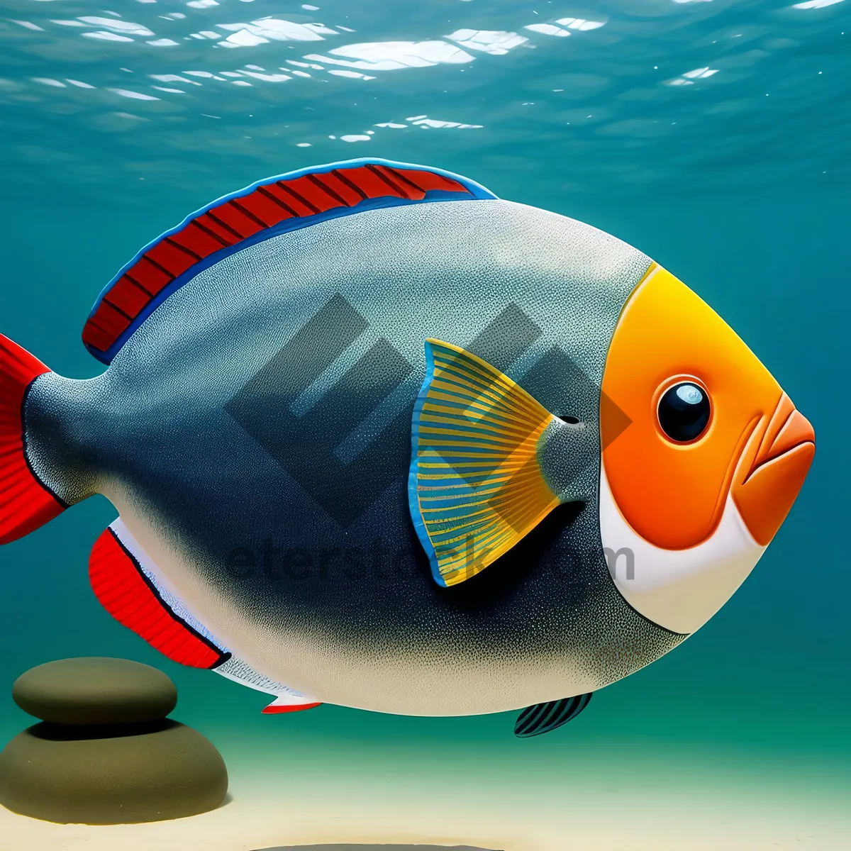 Picture of Tropical 3D Underwater Sea Life Image.