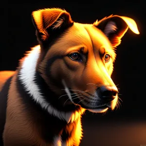 Adorable Border Collie Terrier with Tennis Ball