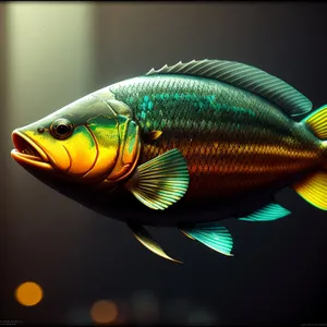 Colorful Goldfish Swimming in Aquarium