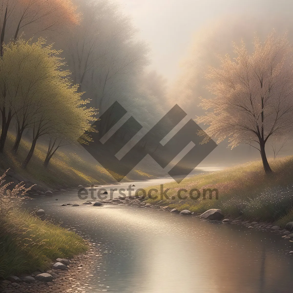 Picture of Rural Sunset Over Country Horizon
