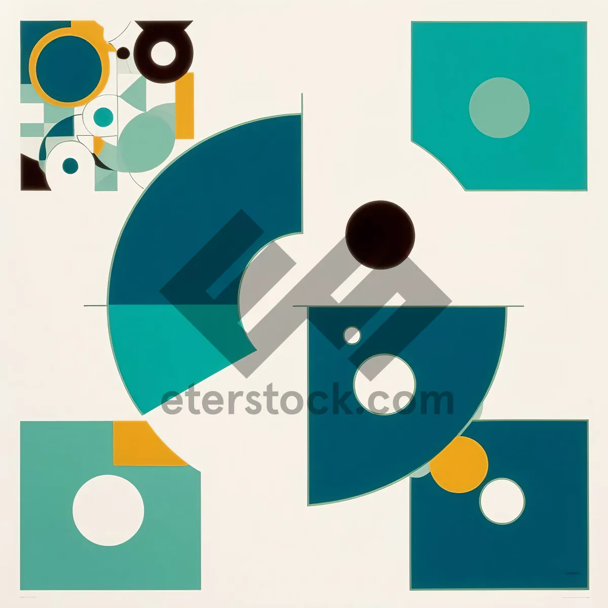 Picture of Graphic Design Icon Set: Cartoon Symbol on Paper