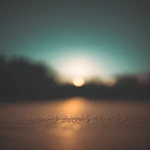 Vibrant Sunset Over Serene Ocean