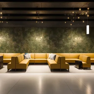 Modern Classroom Interior with Comfortable Sofa and Stylish Furniture