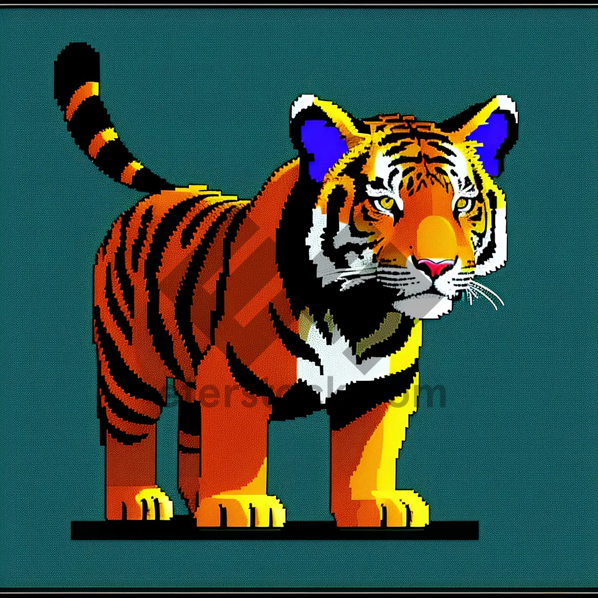 Picture of Safari Stripes: Majestic Tiger Roaming the Wild