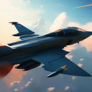 High-speed Warplane Soaring through the Sky