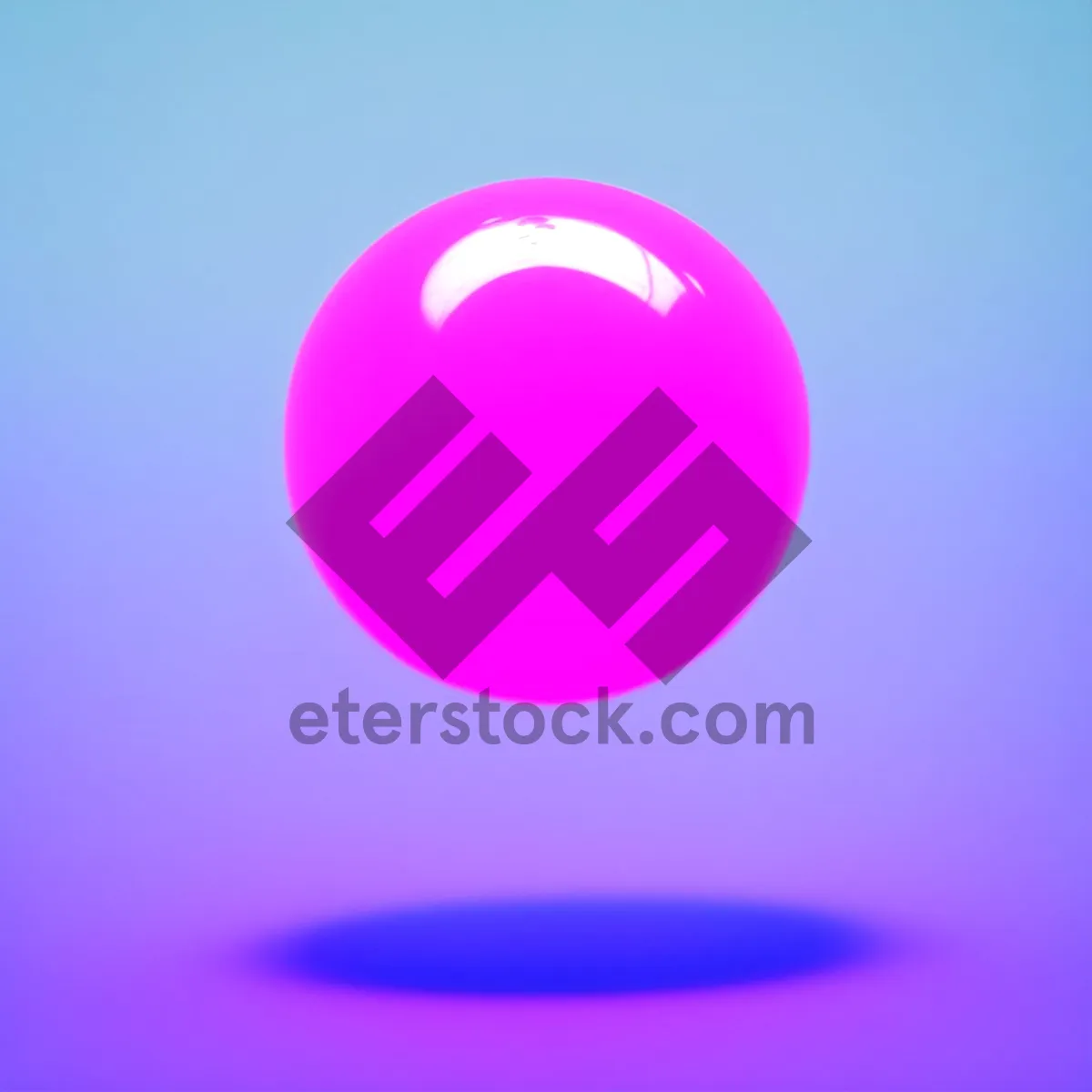 Picture of Colorful Round Glass Button with Shiny Reflection