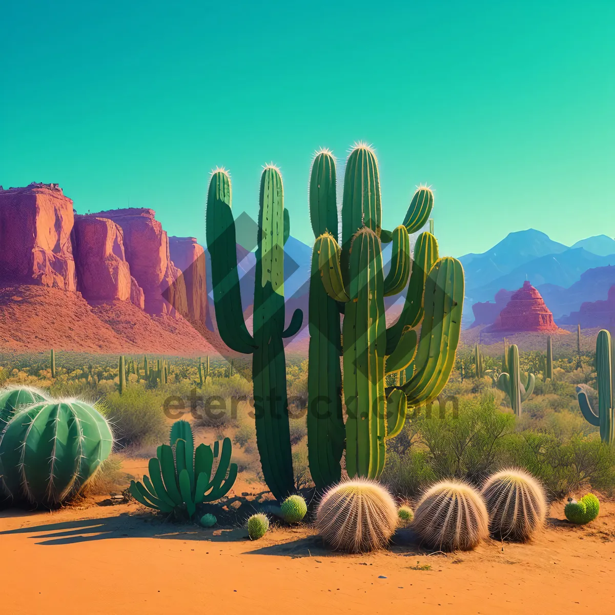 Picture of Saguaro Sunset in Desert National Park